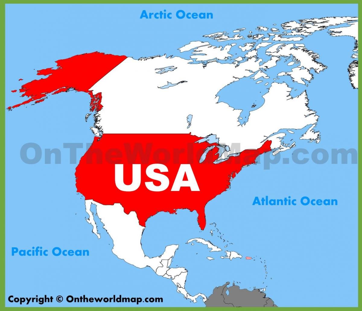 north of USA map
