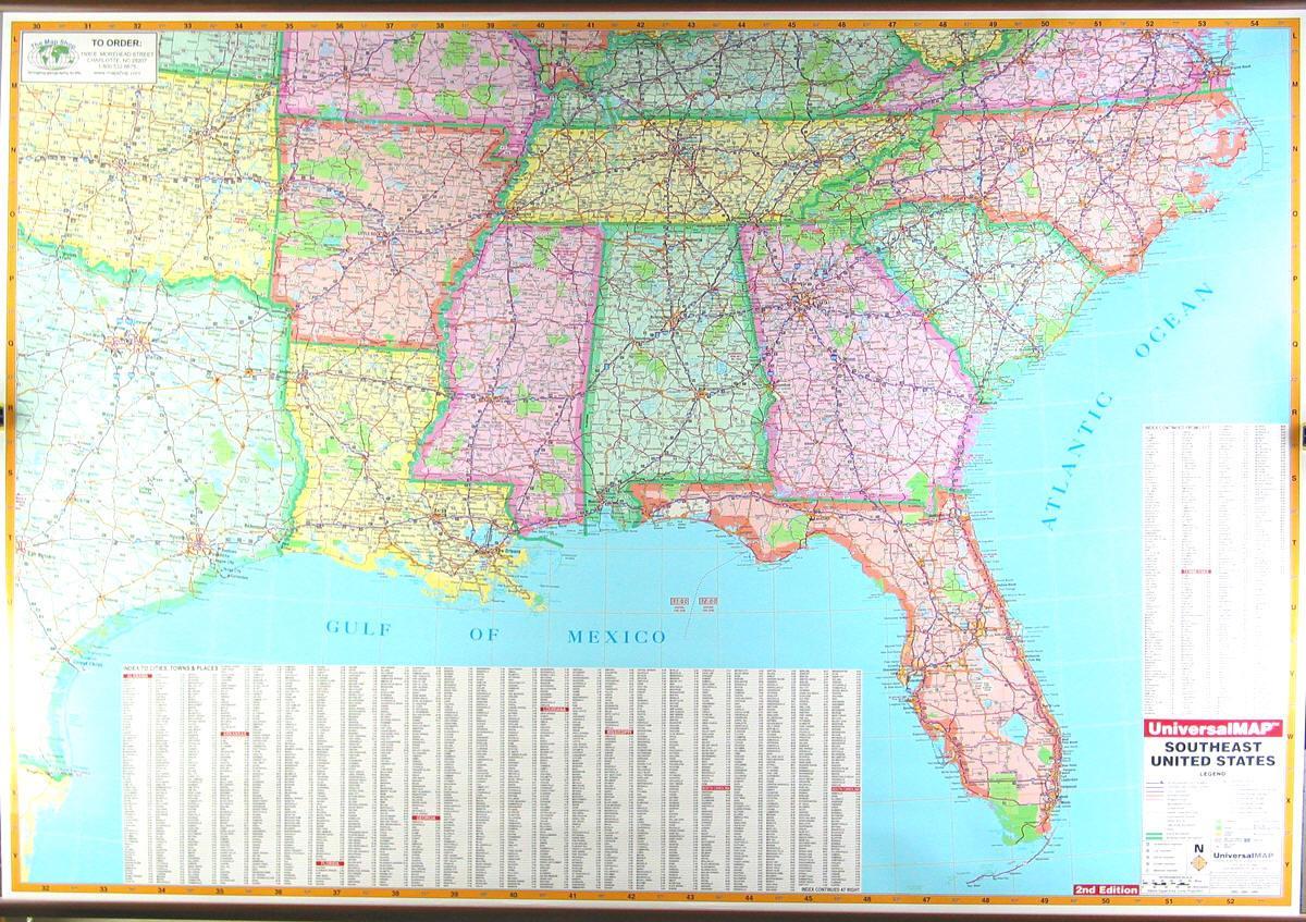 southeast US road map