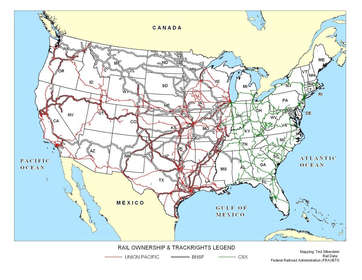 US freight train map