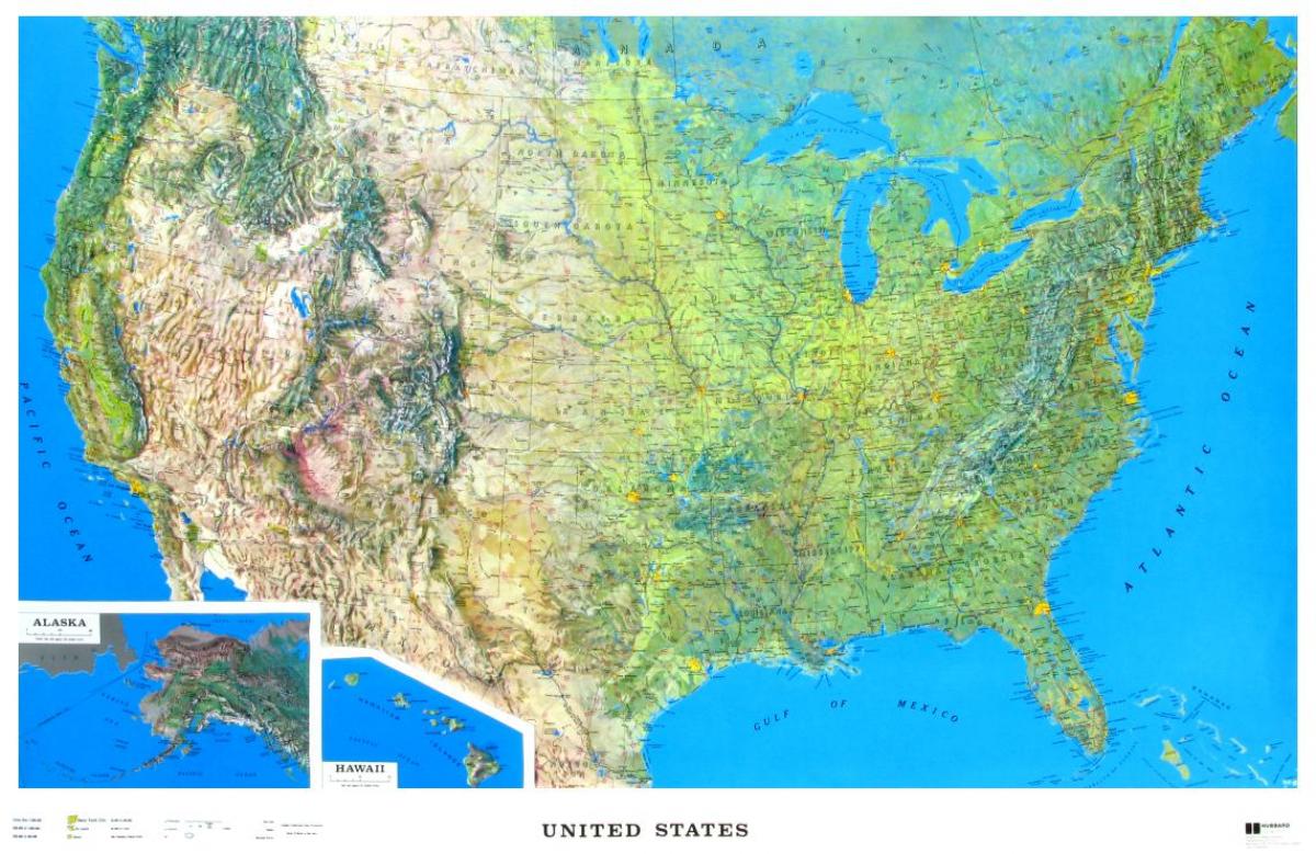 United States relief map