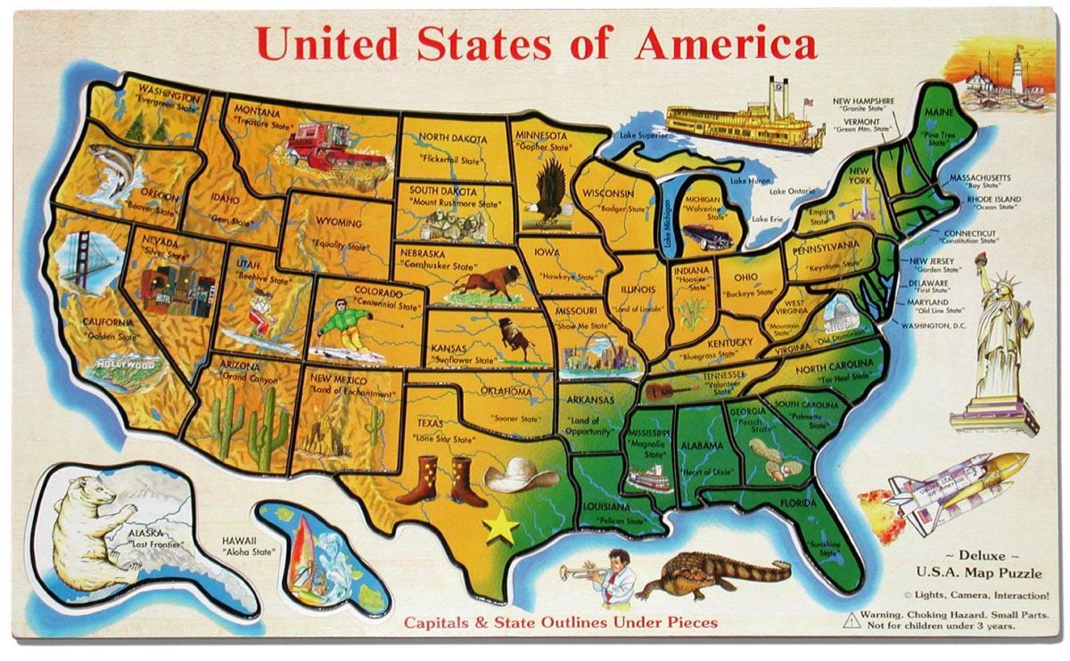 travel map of USA