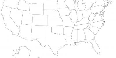 Empty USA map