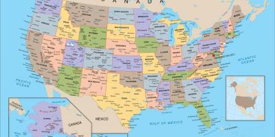 Political map USA