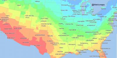 US sunshine map