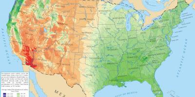 Rainfall map of US