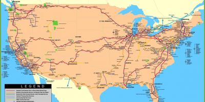 Train USA map