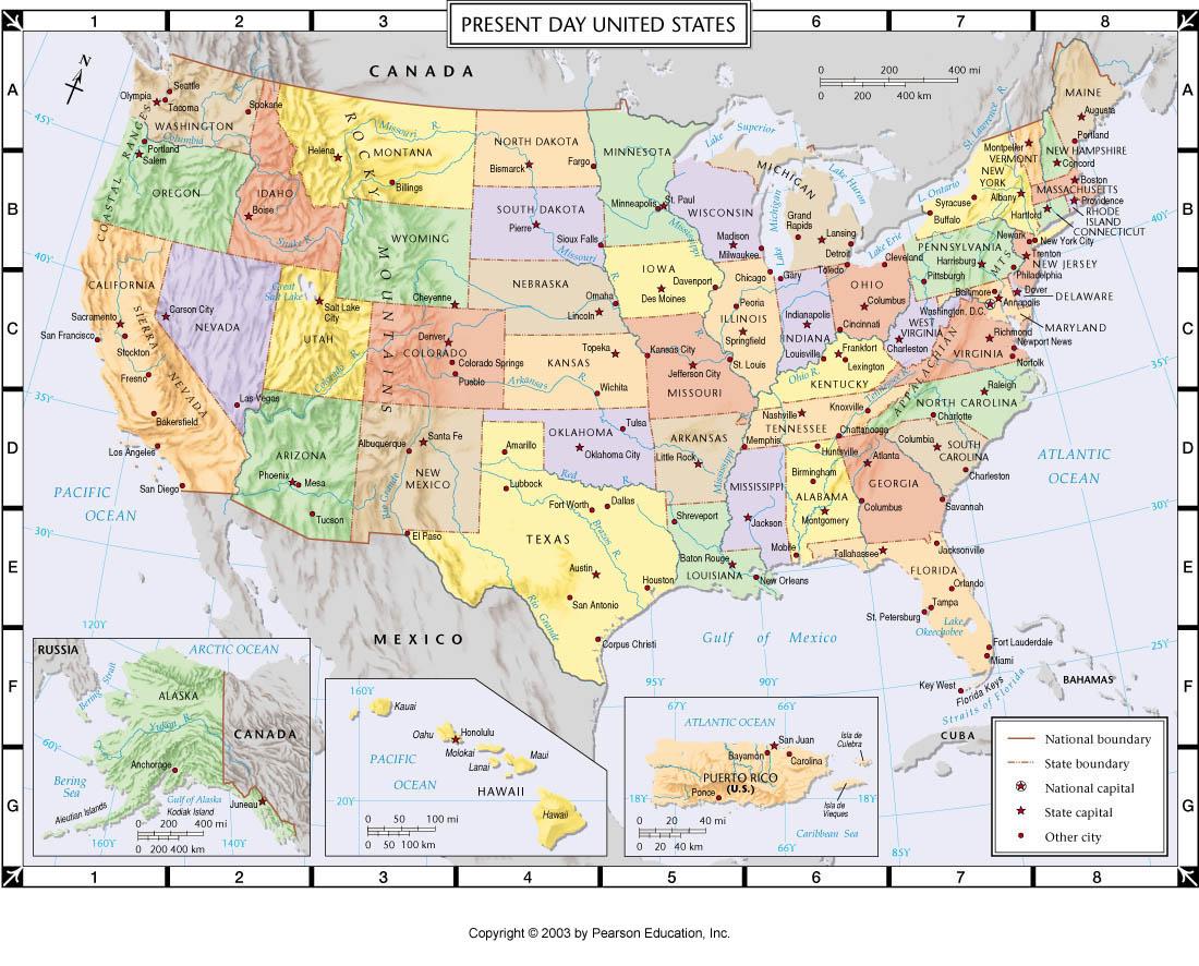 US atlas map - US map atlas (Northern America - Americas)