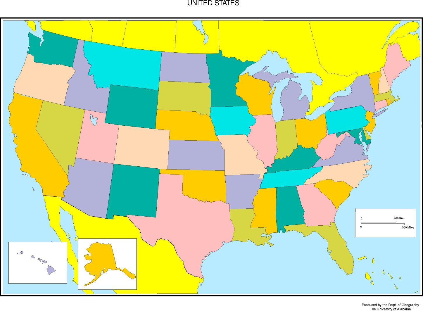 50 States Of America Map America 50 States Map Northern America Americas