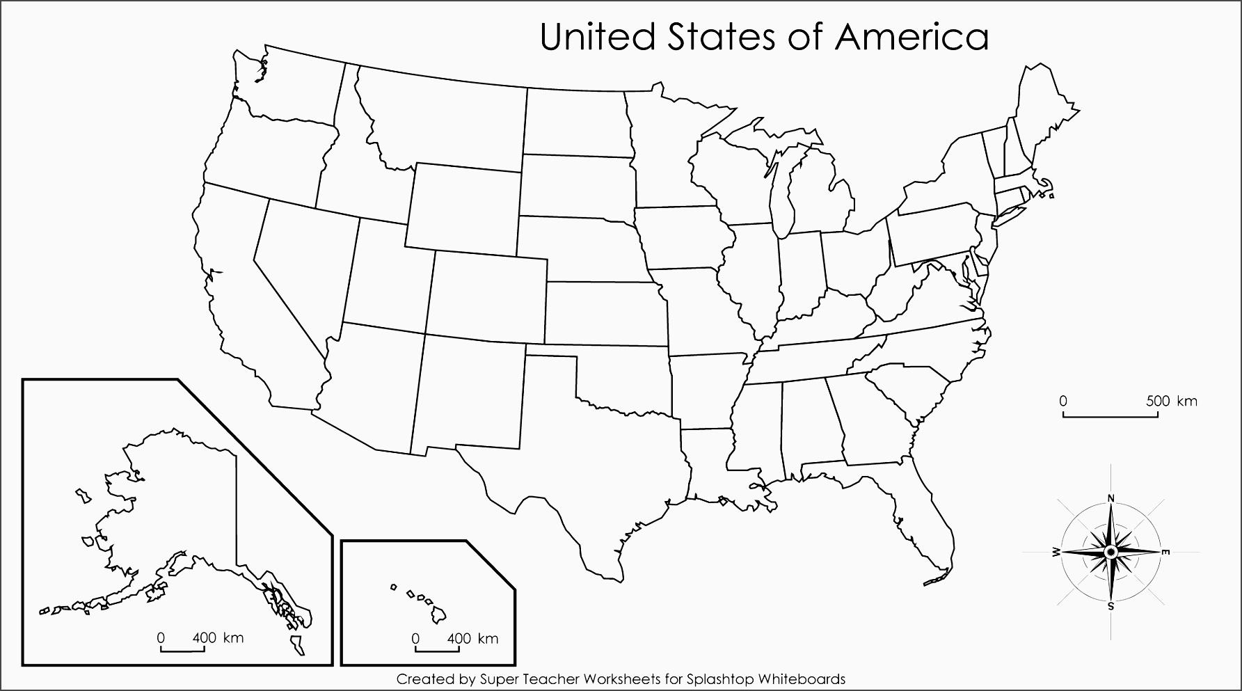 Blank State Map 50 States Map Blank Northern America Americas
