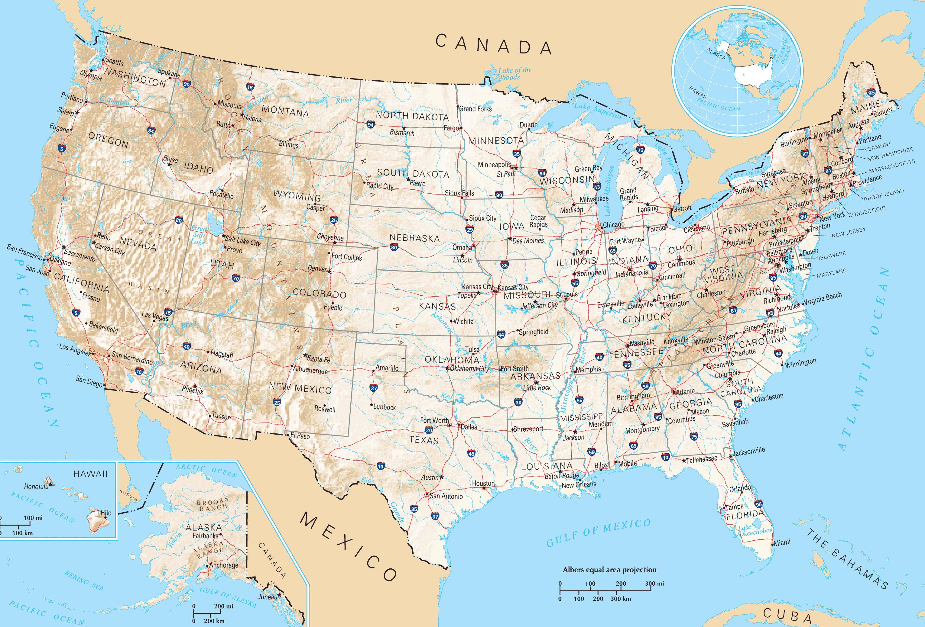 Road Map Of Western United States - Road Map Of Western Us (Northern America - Americas)
