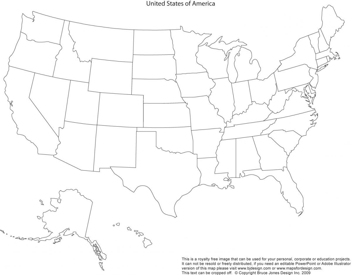 empty USA map