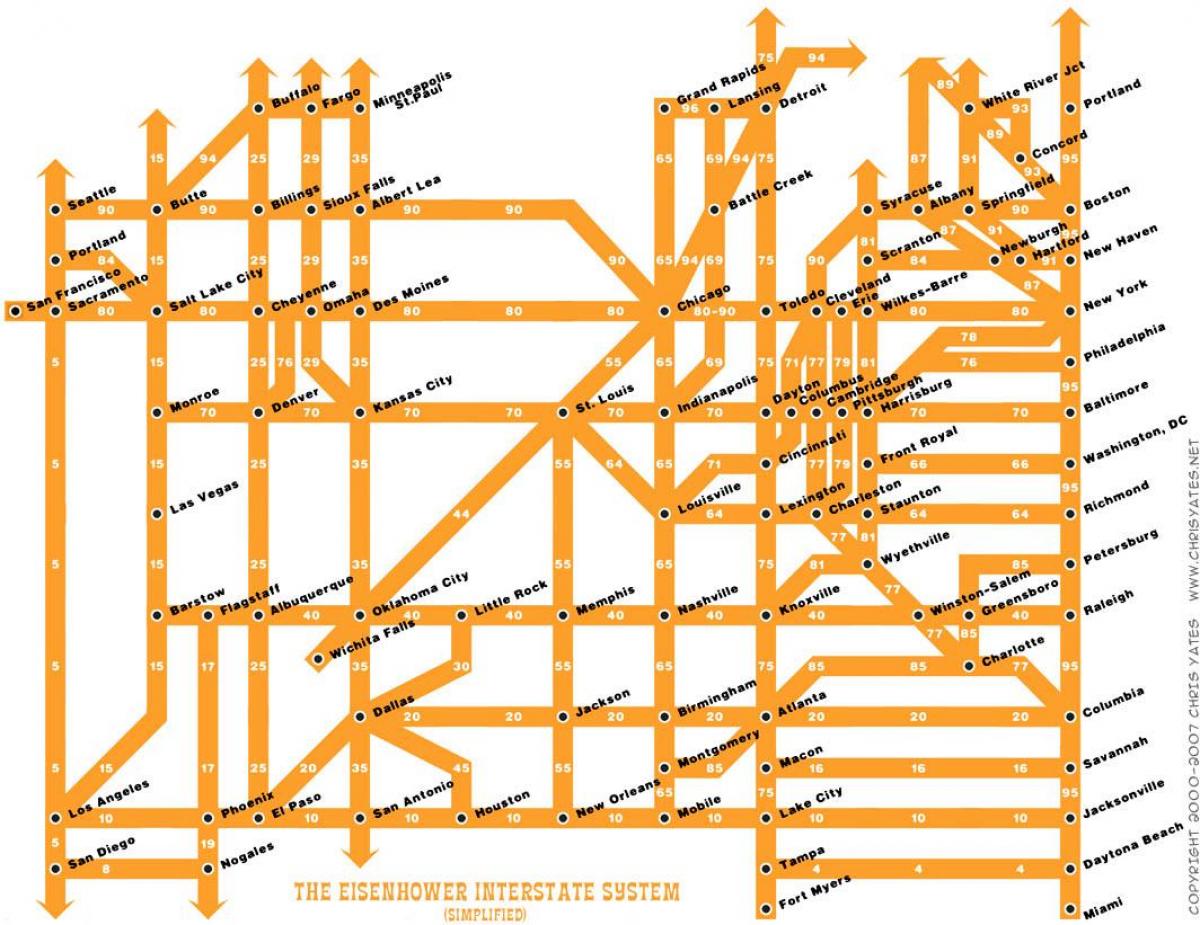 interState highway system map