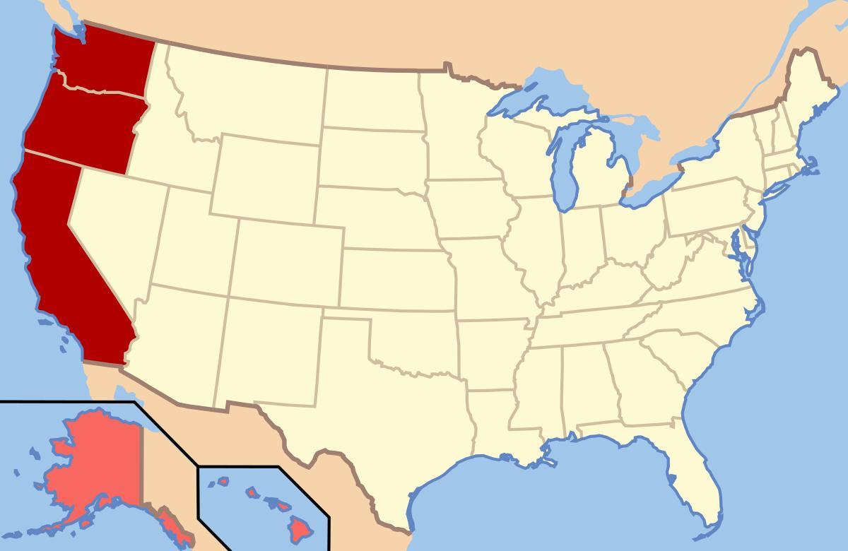 map north west USA