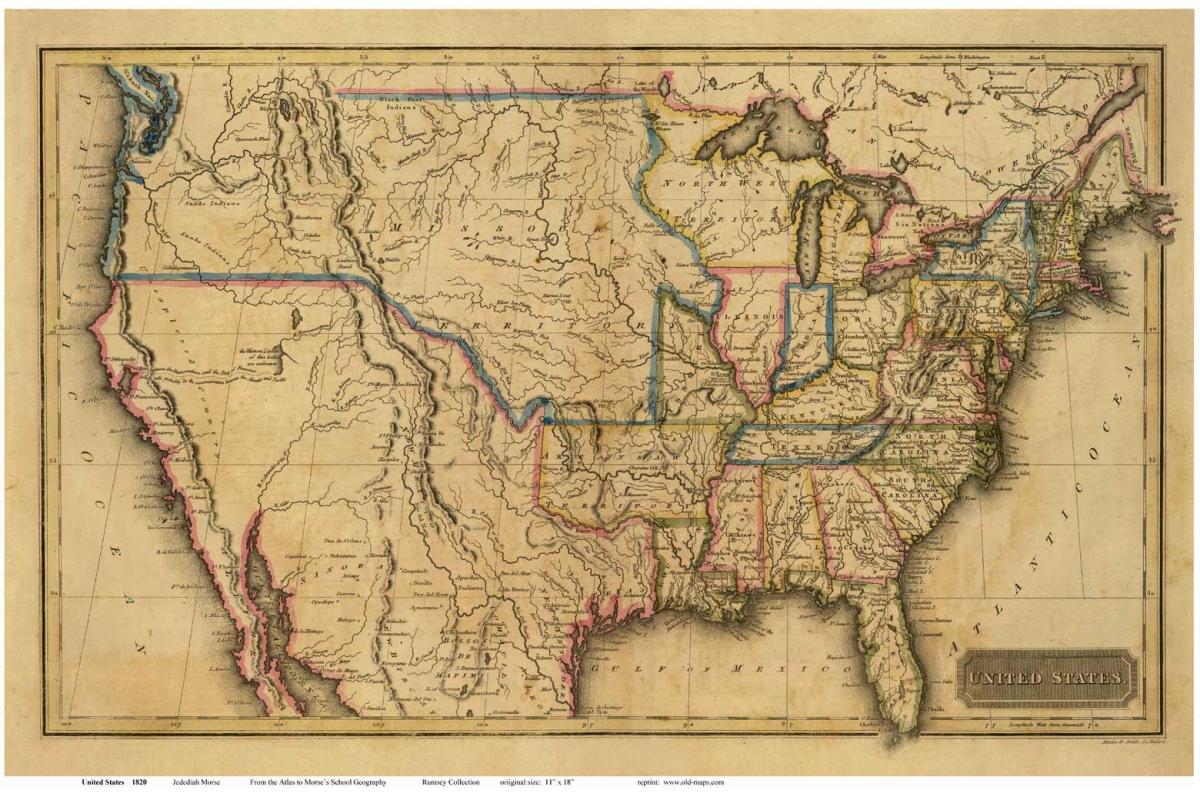 map of old USA
