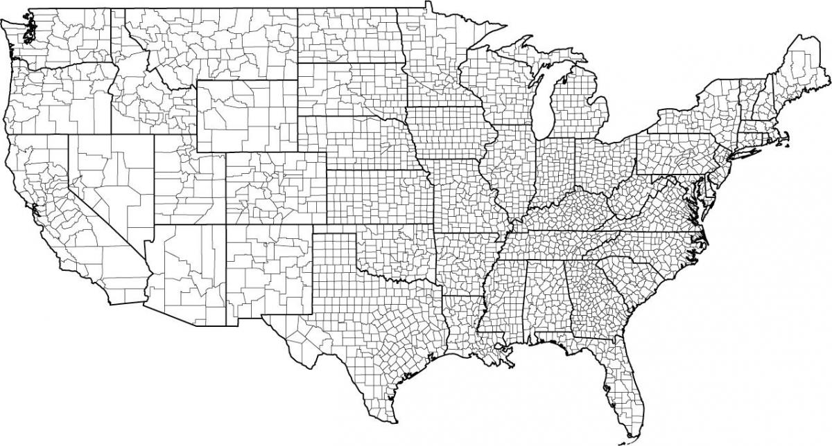 USA county map