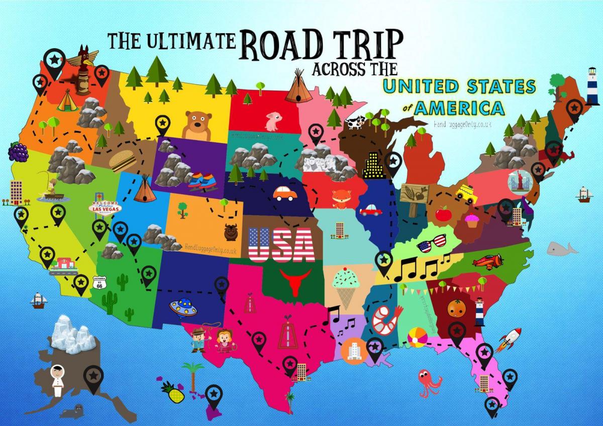 road trip USA map