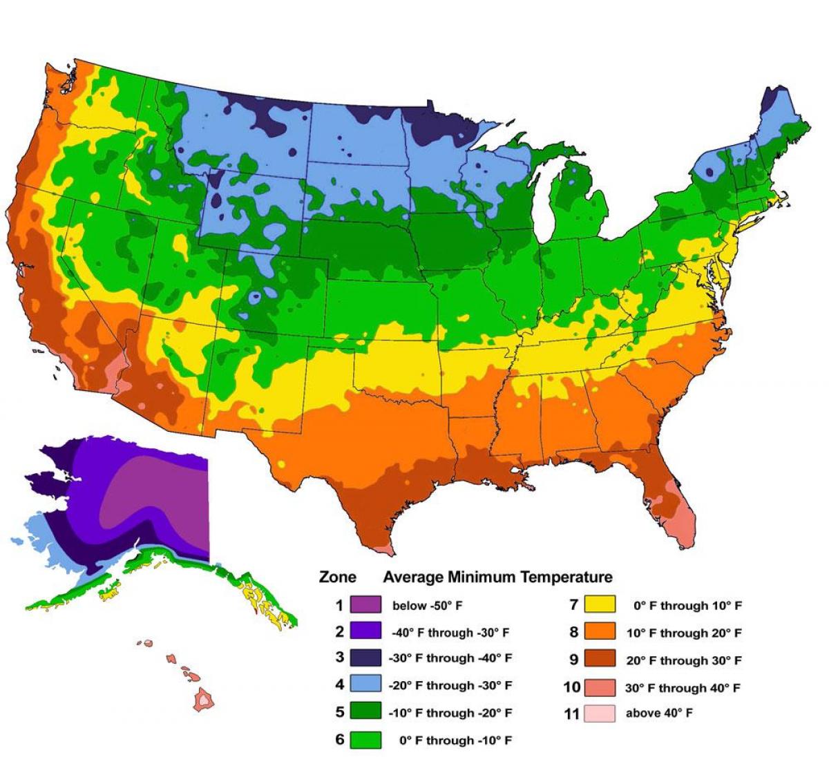 US map temperature