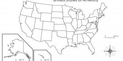 Blank US map quiz - Blank US map game (Northern America - Americas)