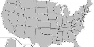 US State map blank