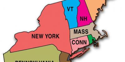 Northeast States map