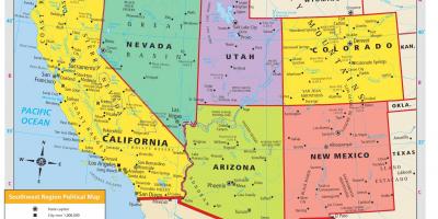Map southwest USA