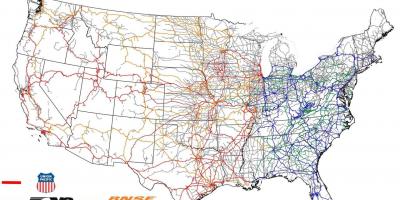 Map of railroads in USA