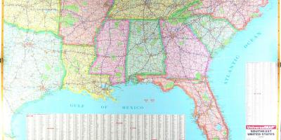 Southeast US road map