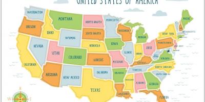 State map of USA