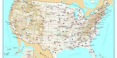 Detailed map of USA