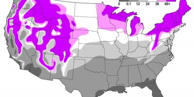 Snow map USA