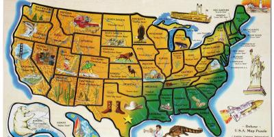 Travel map of USA